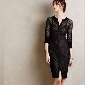 Byron Lars Beguile Mona Lace Sheath Dress Black 0